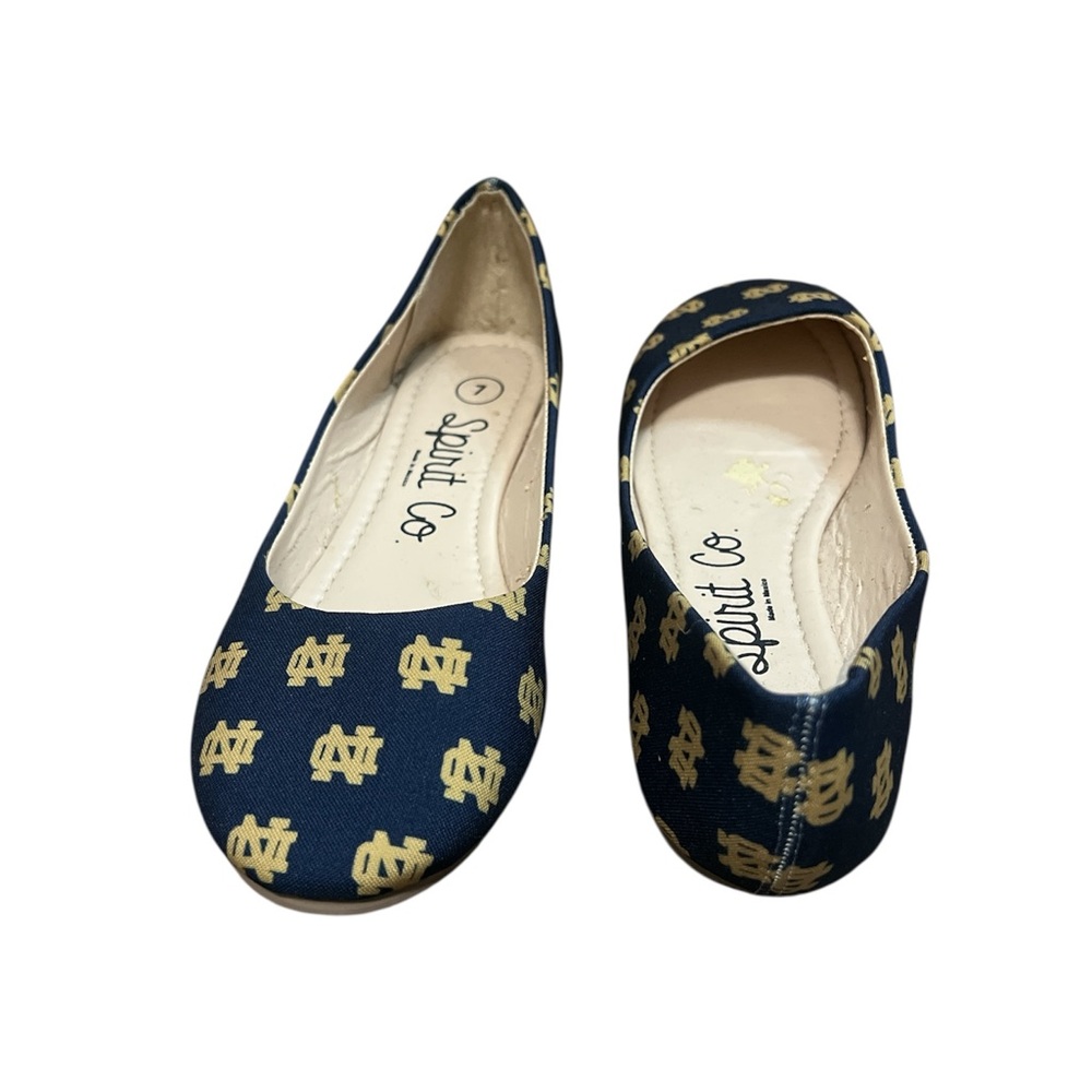 Spirit Co. Women's Dark Blue and Gold Notre Dame Loafers - Picture 5 of 6